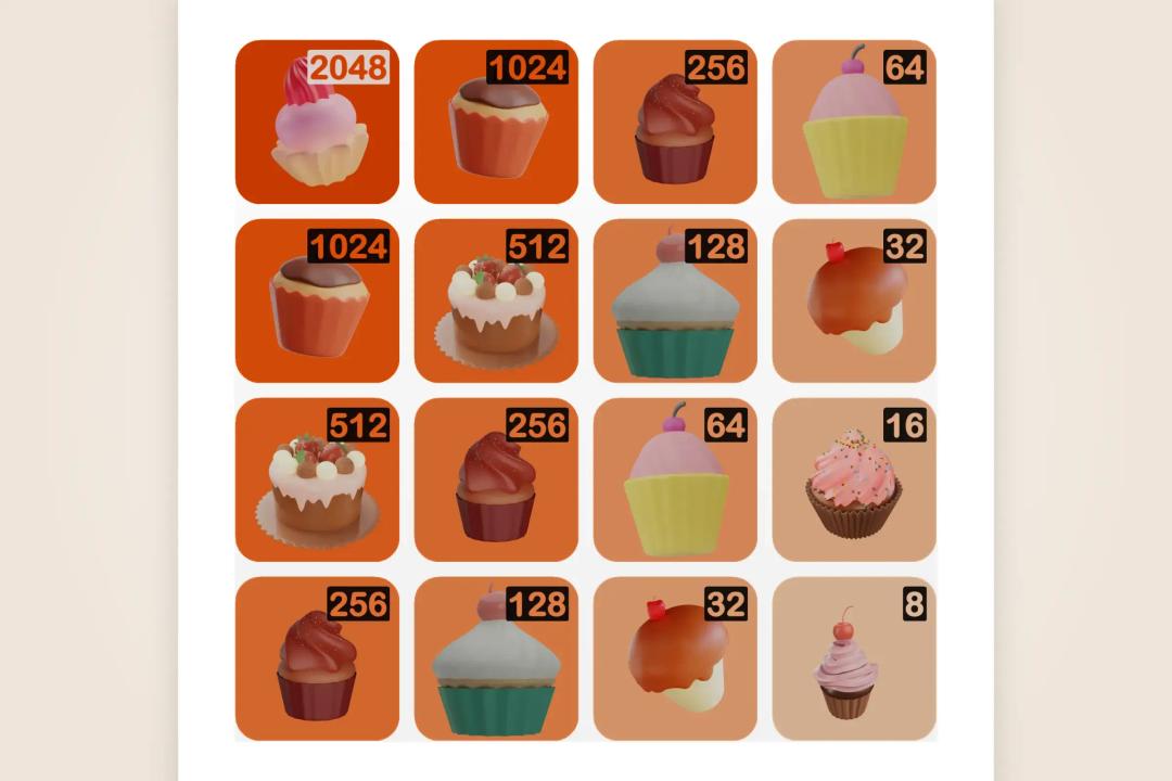 2048 sütemény: A klasszikus kirakós játék édes csavarja: Egy édes csavar a klasszikus kirakós játékon